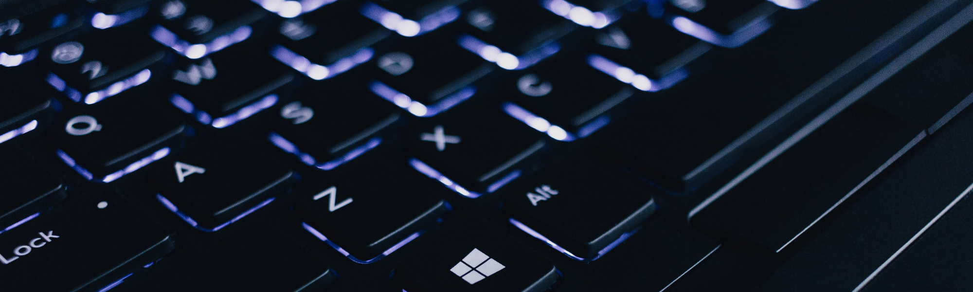 Zoomed in shot of computer keyboard