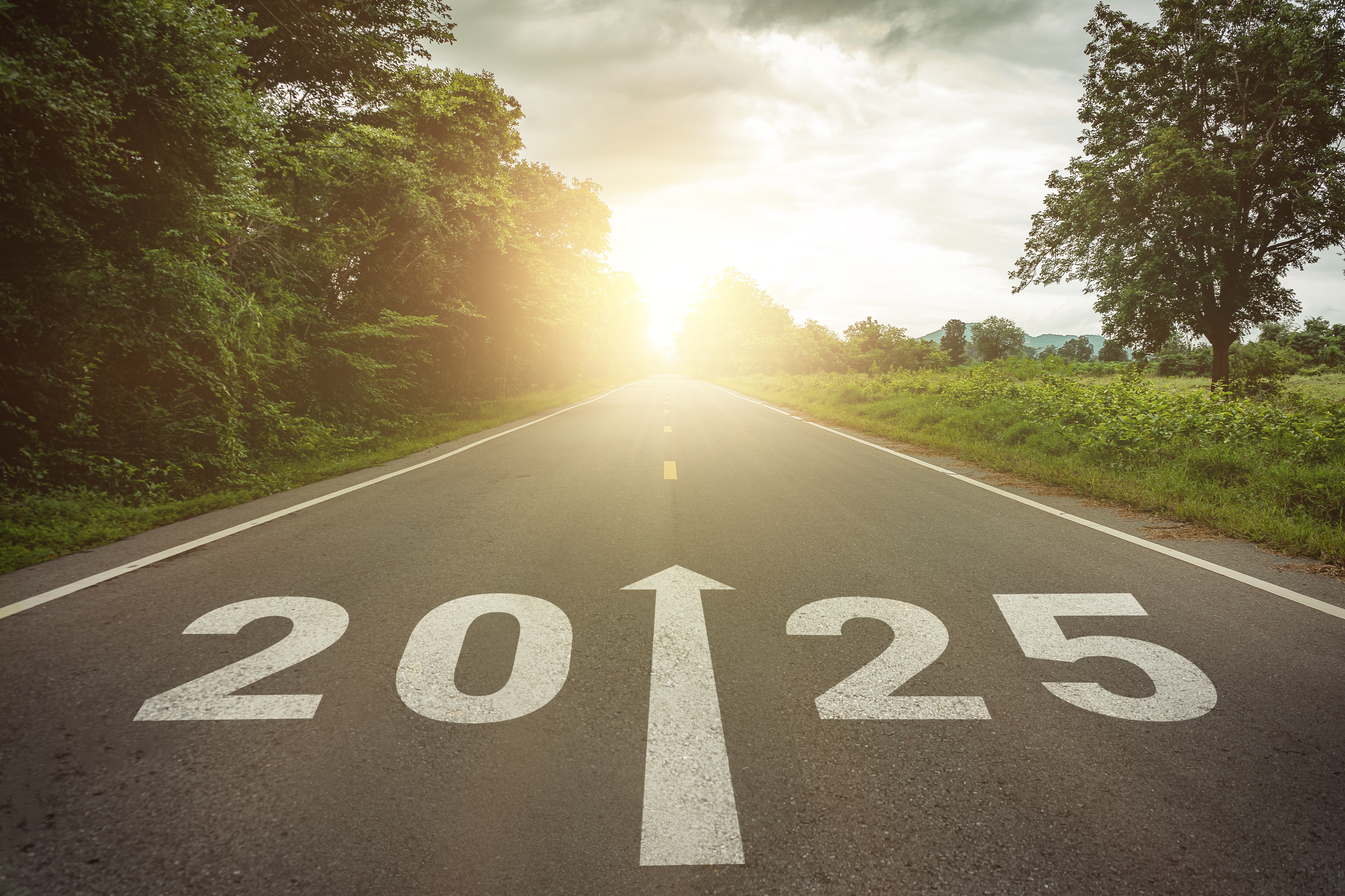 Arrow Towards 2025 On Road