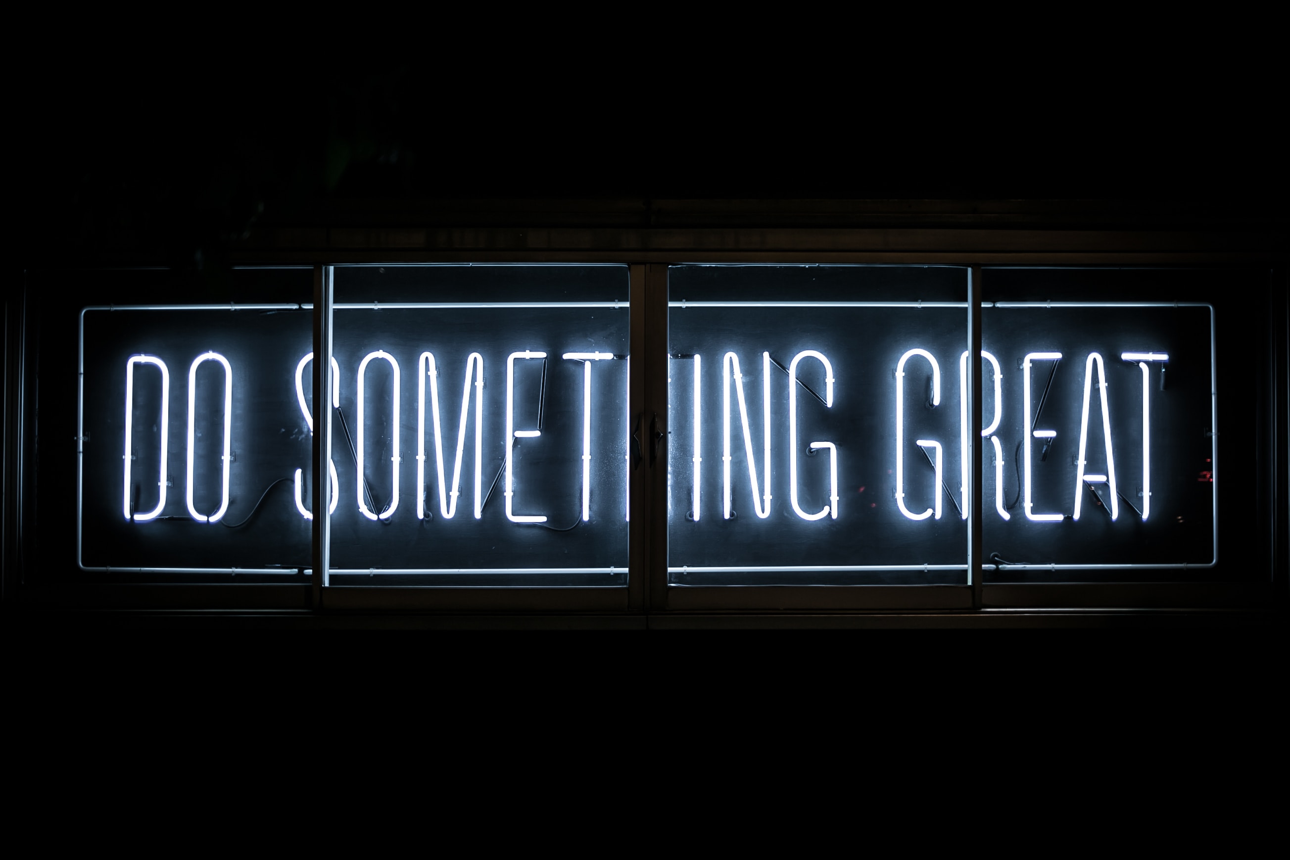 'Do something great' neon sign